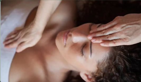 woman getting reiki