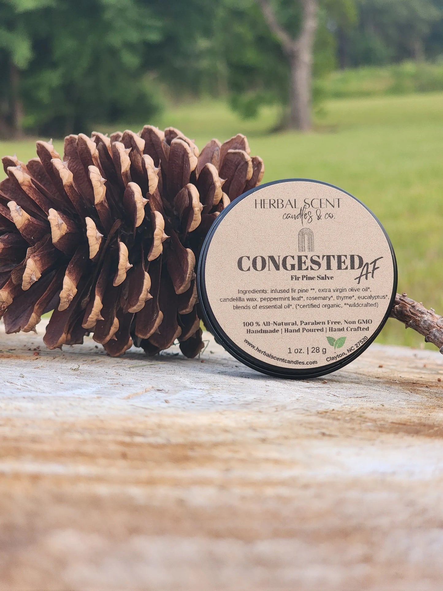 🌿 Congested AF Fir Pine Salve - Vegan Friendly Herbal Scent Candles & Co.