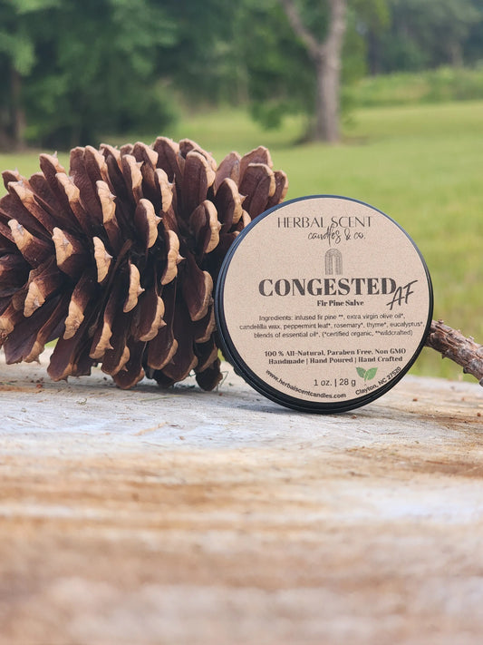 ๐ฟ Congested AF Fir Pine Salve - Vegan Friendly Herbal Scent Candles & Co.