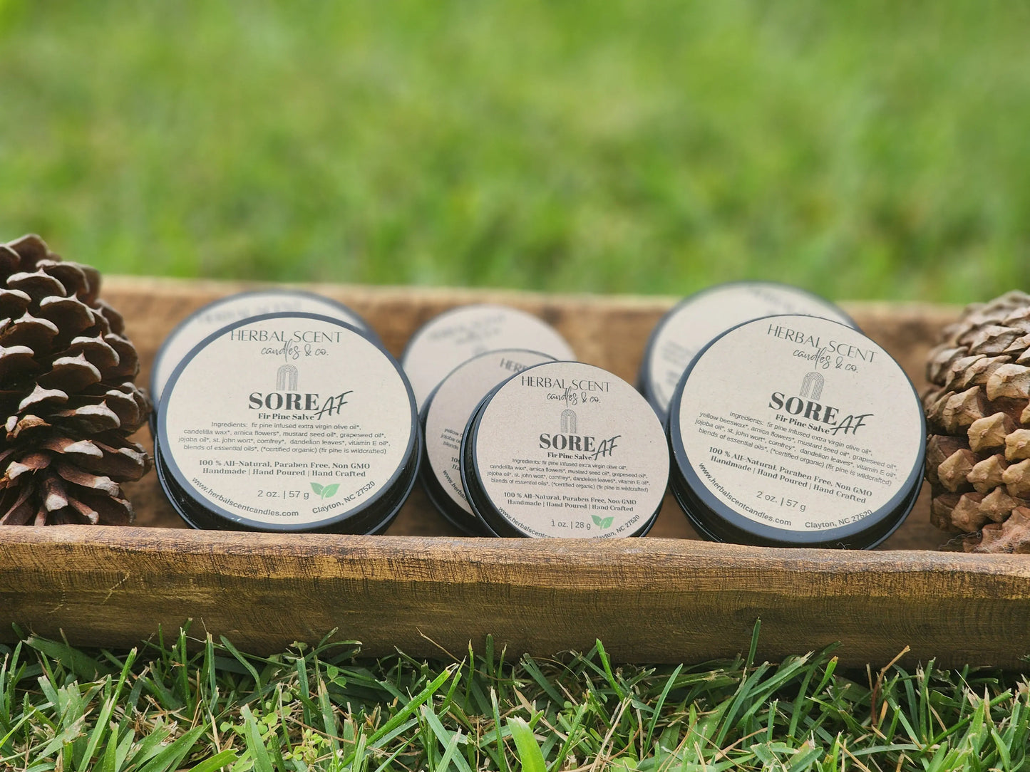 Sore AF Fir Pine Salve Herbal Scent Candle & Co.