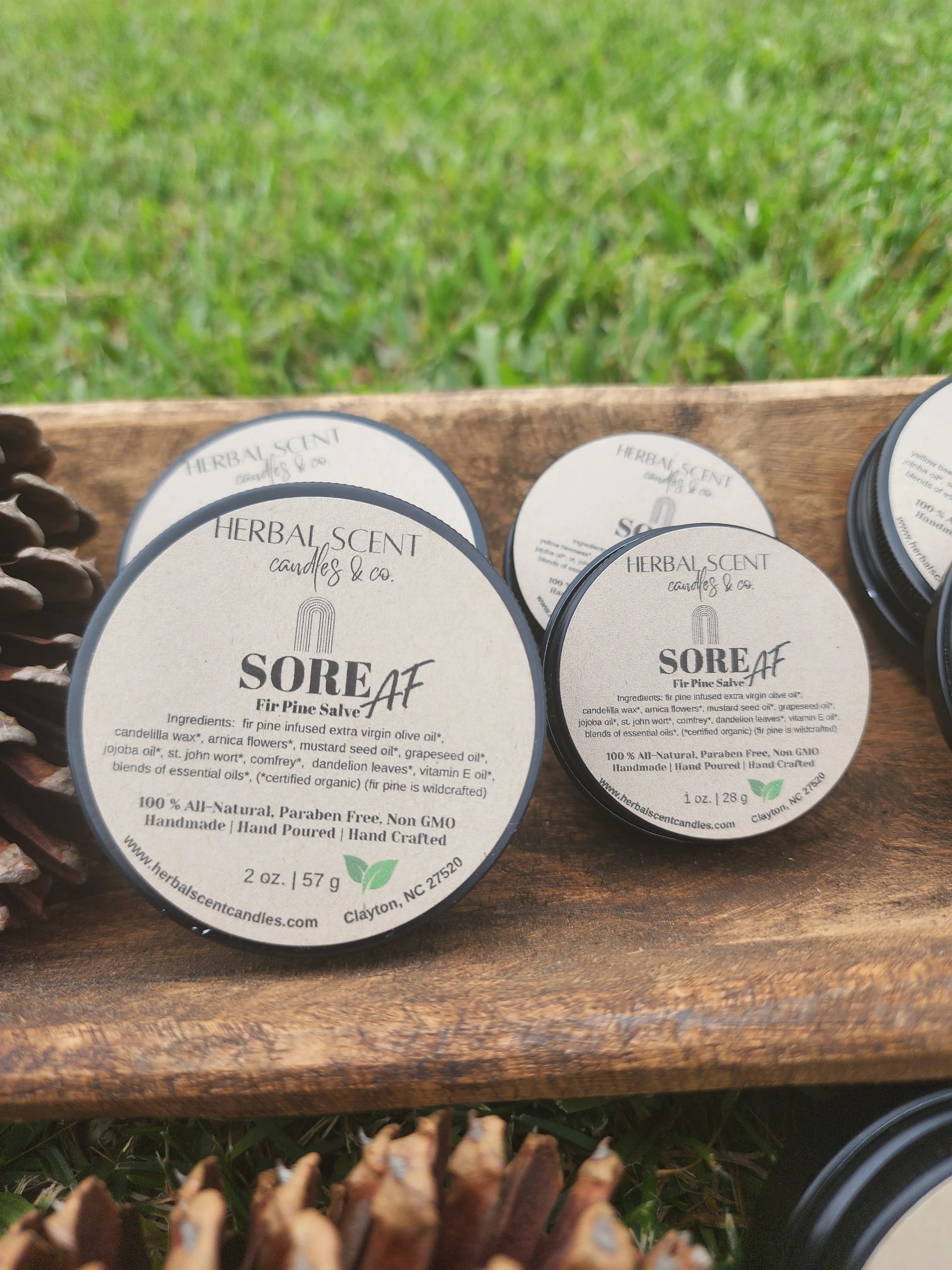 🌿Sore AF Fir Pine Salve - Vegan Friendly Herbal Scent Candle & Co.