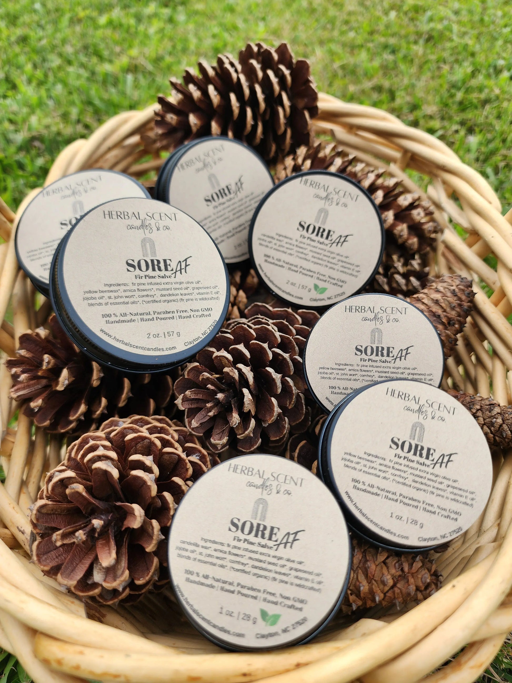 🌿Sore AF Fir Pine Salve - Vegan Friendly Herbal Scent Candle & Co.
