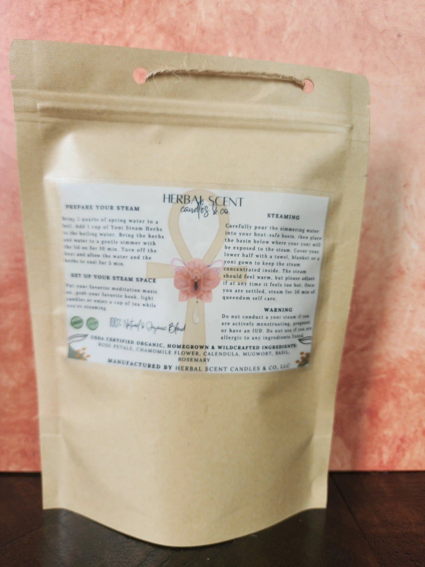 Organic Yoni Herbal Blend - I AM CLEANSED" - Female Vaginal Steaming Herbs (🌿6 Herb Blend) Herbal Scent Candles & Co.