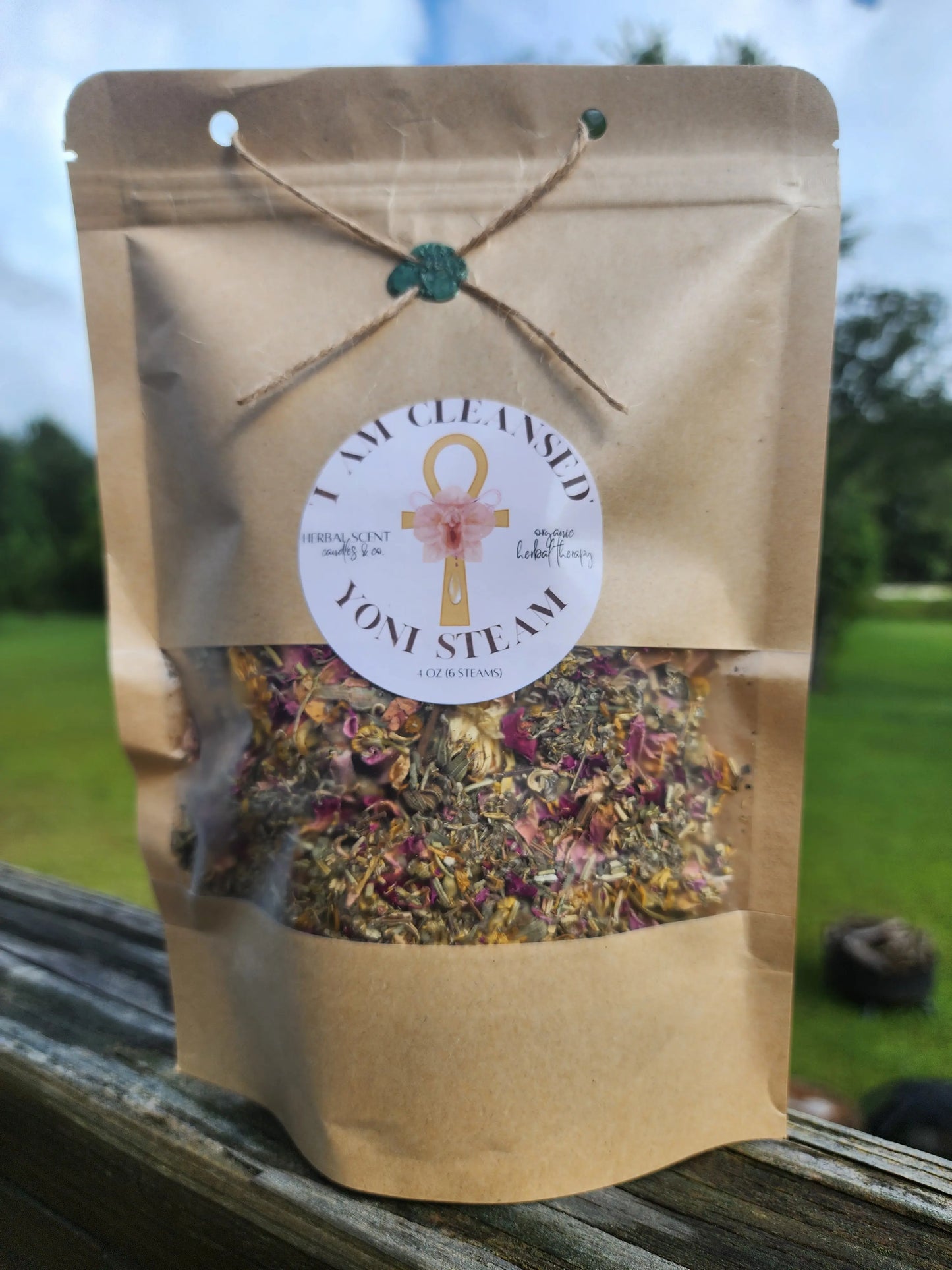 Organic Yoni Herbal Blend - I AM CLEANSED" - Female Vaginal Steaming Herbs (🌿6 Herb Blend) Herbal Scent Candles & Co.
