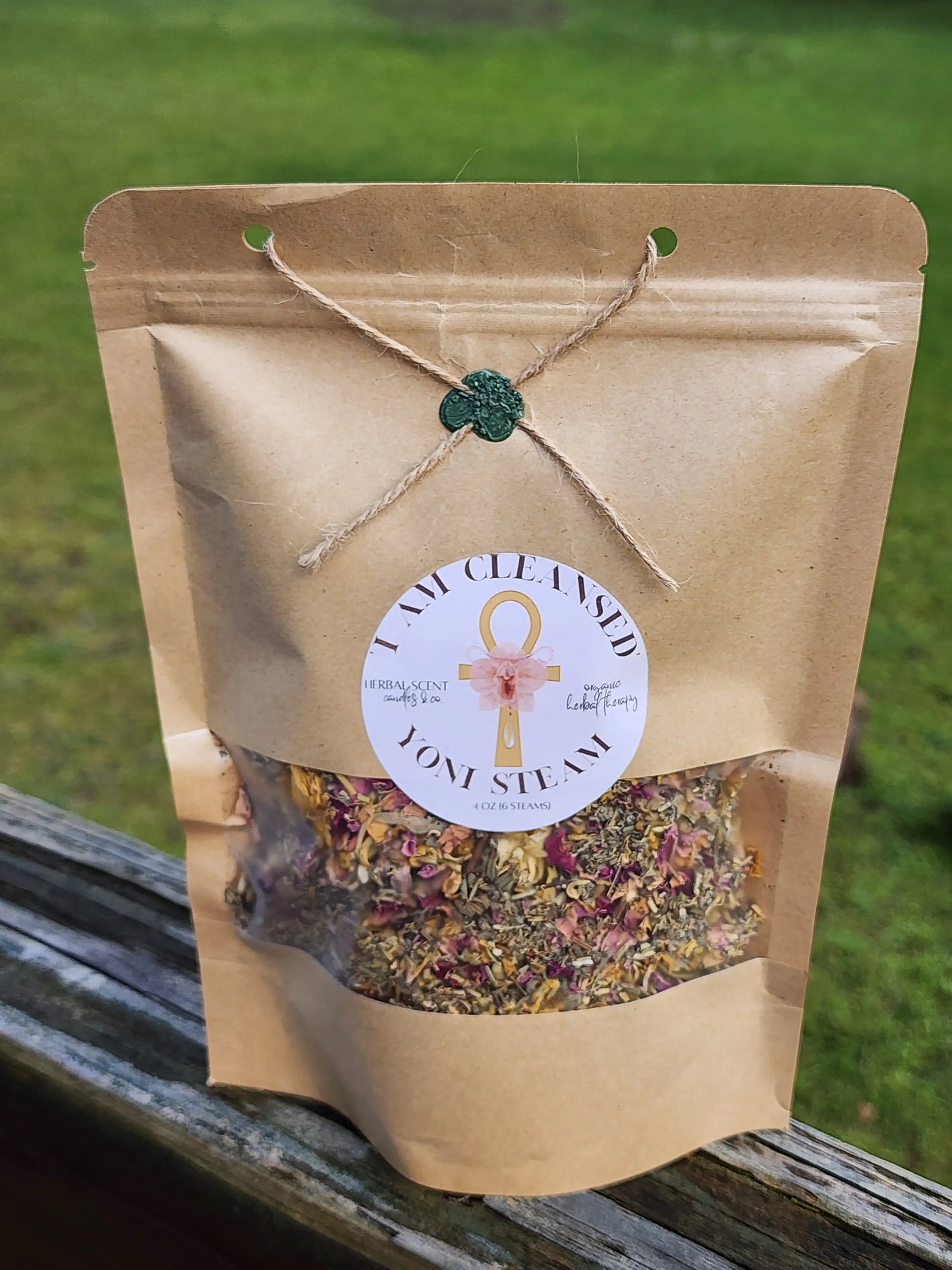 Organic Yoni Herbal Blend - I AM CLEANSED" - Female Vaginal Steaming Herbs (🌿6 Herb Blend) Herbal Scent Candles & Co.