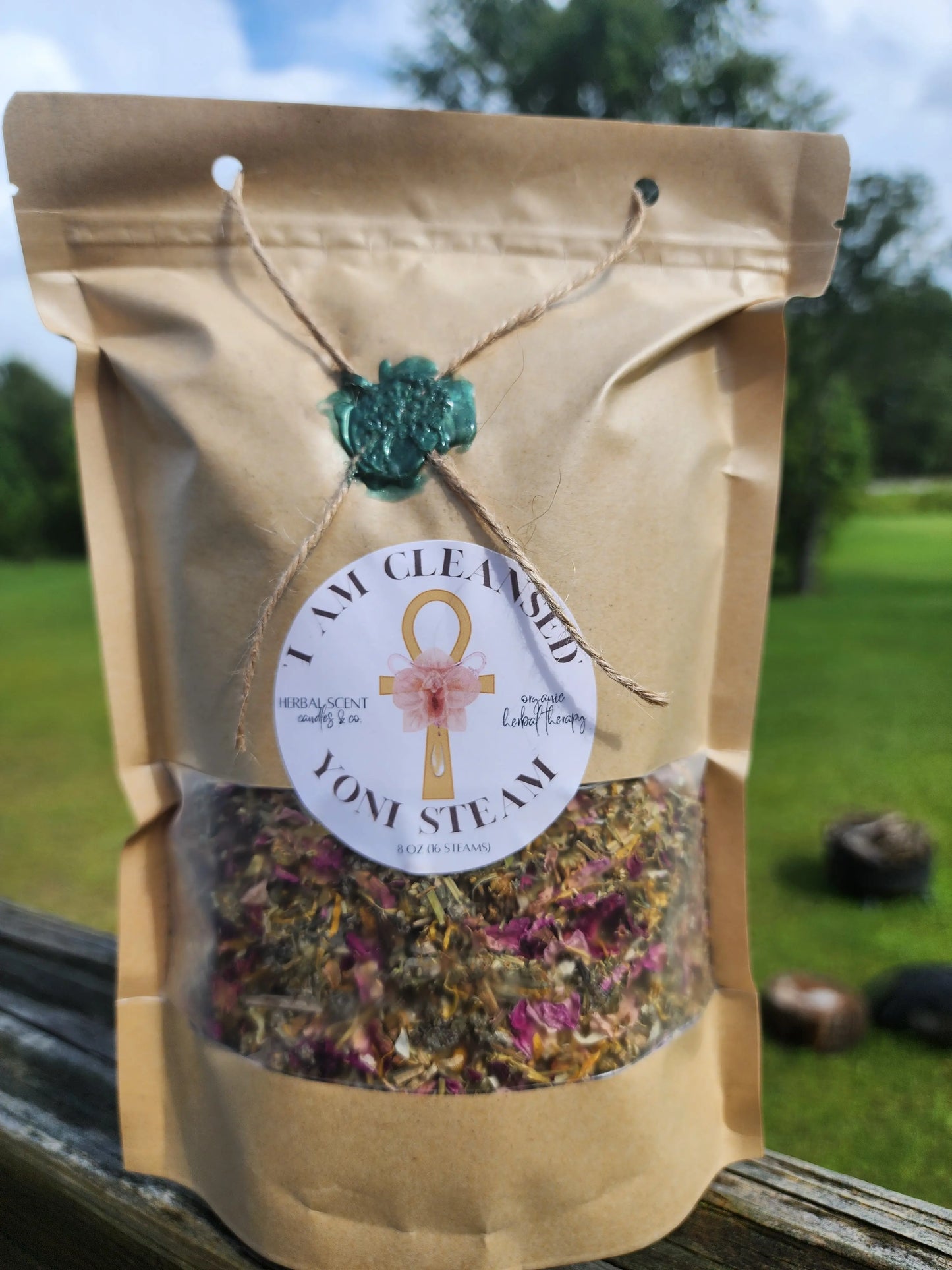 Organic Yoni Herbal Blend - I AM CLEANSED" - Female Vaginal Steaming Herbs (🌿6 Herb Blend) Herbal Scent Candles & Co.