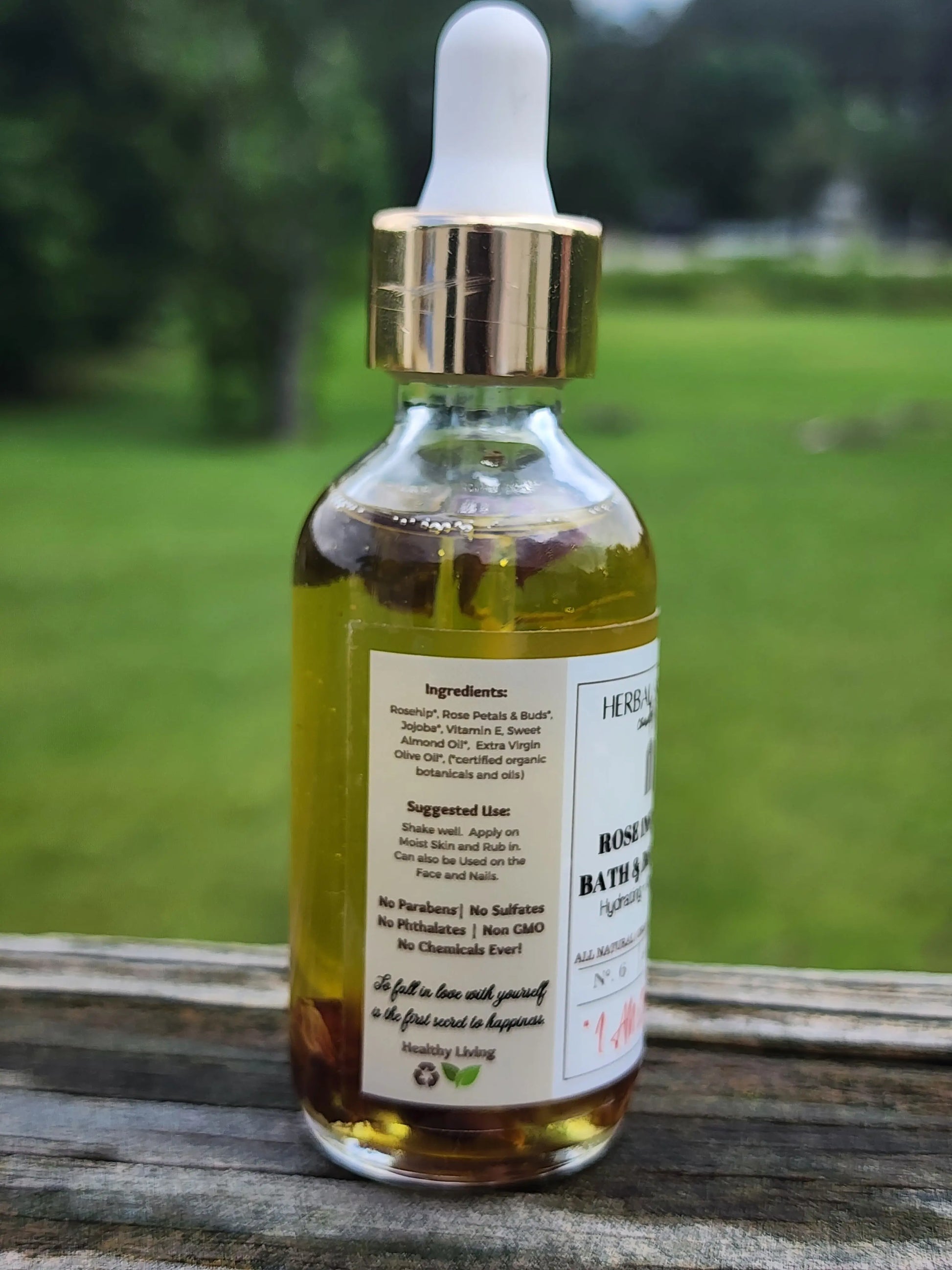 I AM LOVE  Rose Infused Bath & Body Oil Herbal Scent Candles & Co.