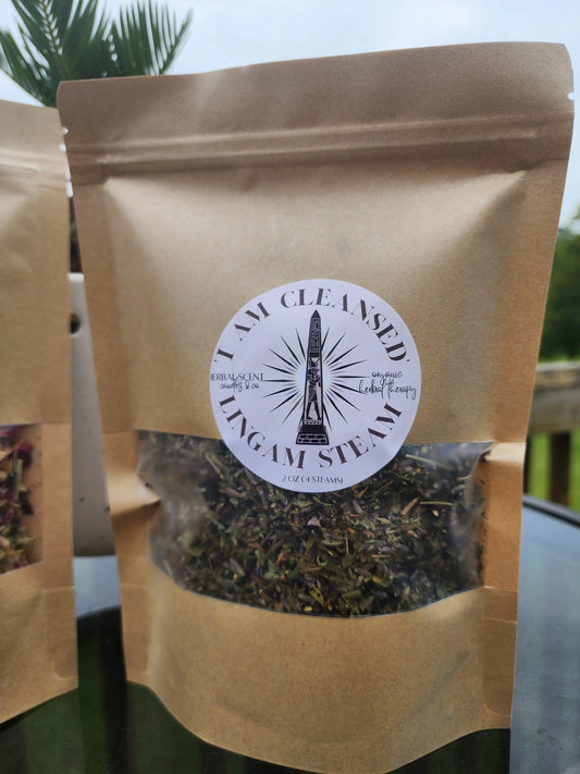 Organic Lingam Herbal Blend - "I AM CLEANSED" - Male Prostate Steaming Herbs Herbal Scent Candles & Co.