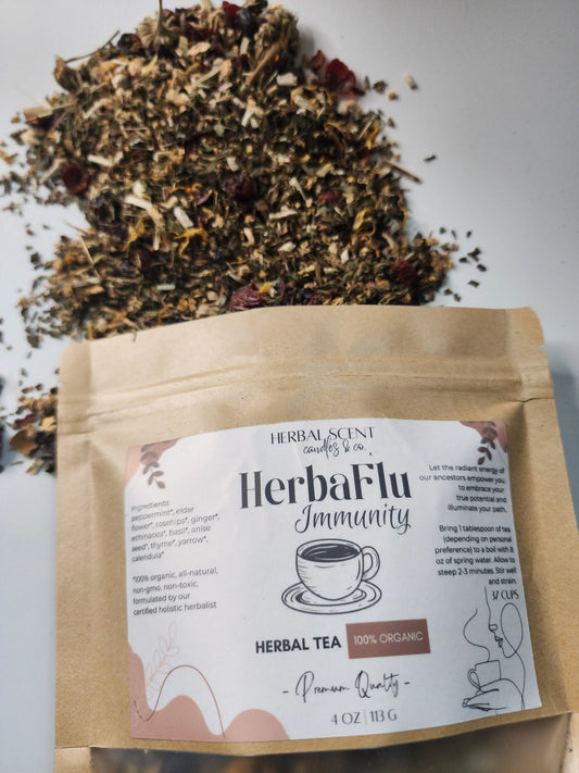 HerbaFlu Herbal Tea - 100% Organic & Handmade Herbal Scent Candles & Co.