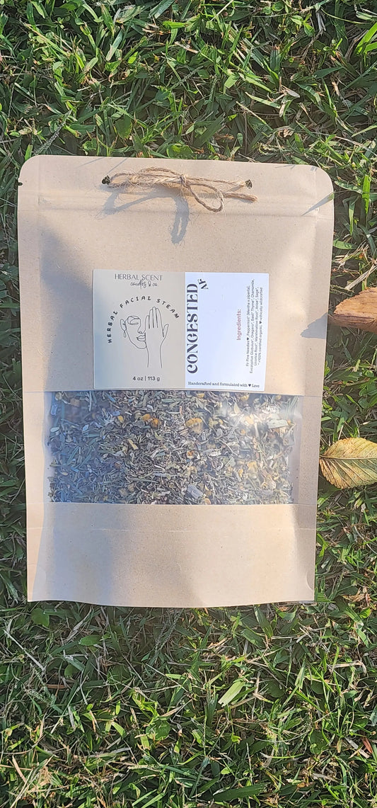 "Congested AF" Herbal Facial Steam - Natural Self-Care for Radiant Skin Herbal Scent Candles & Co.