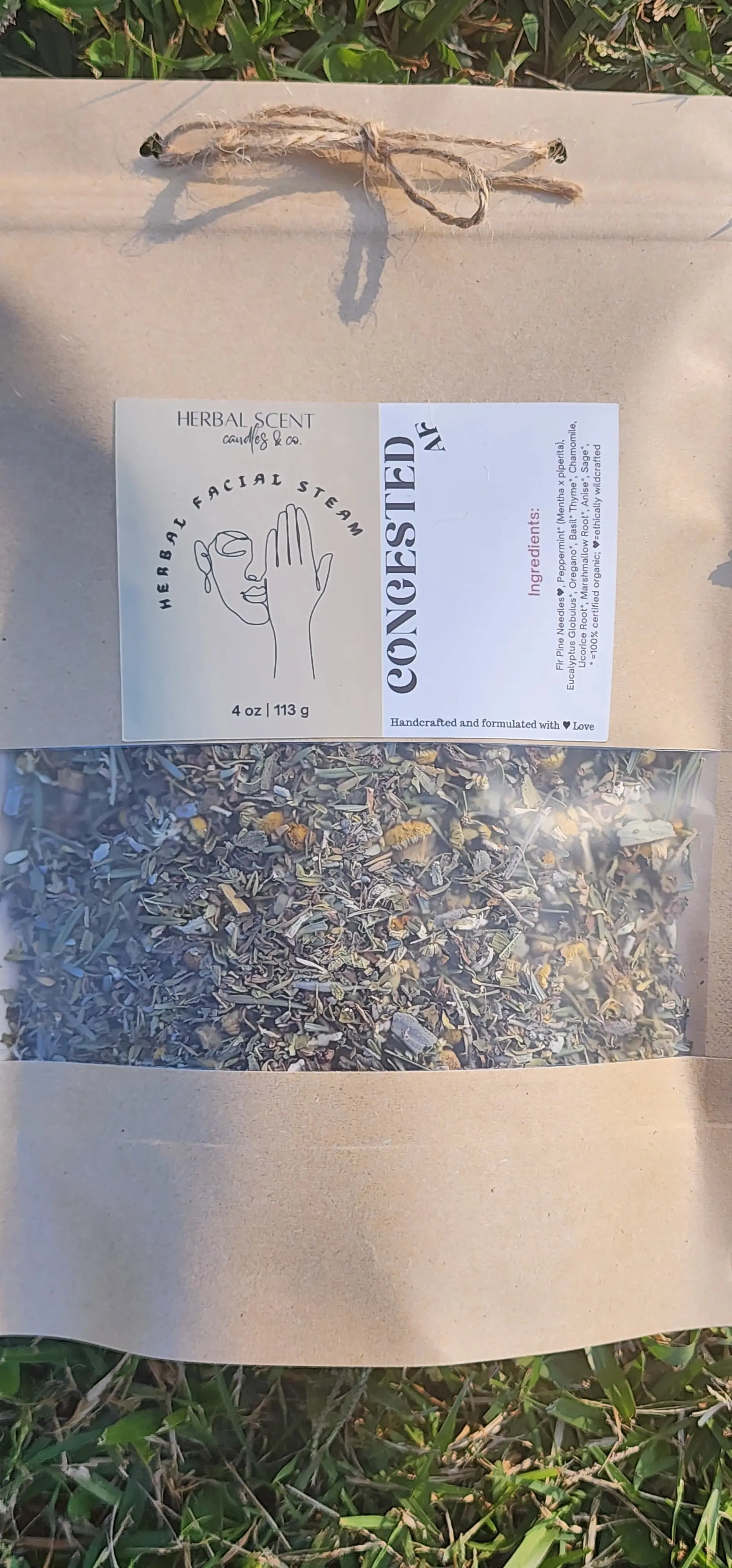 "Congested AF" Herbal Facial Steam - Natural Self-Care for Radiant Skin Herbal Scent Candles & Co.