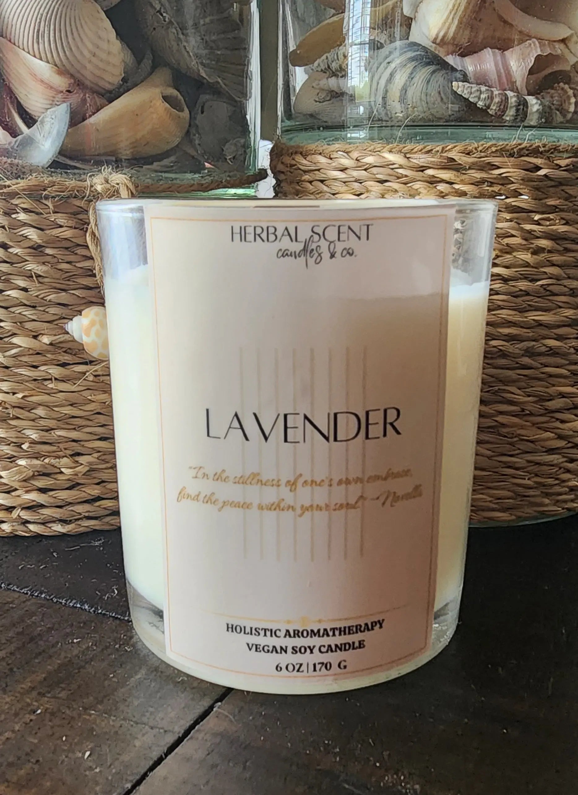 Lavender | Holistic Aromatherapy Vegan Soy Candle (Choose Your Wick) Herbal Scent Candles & Co.