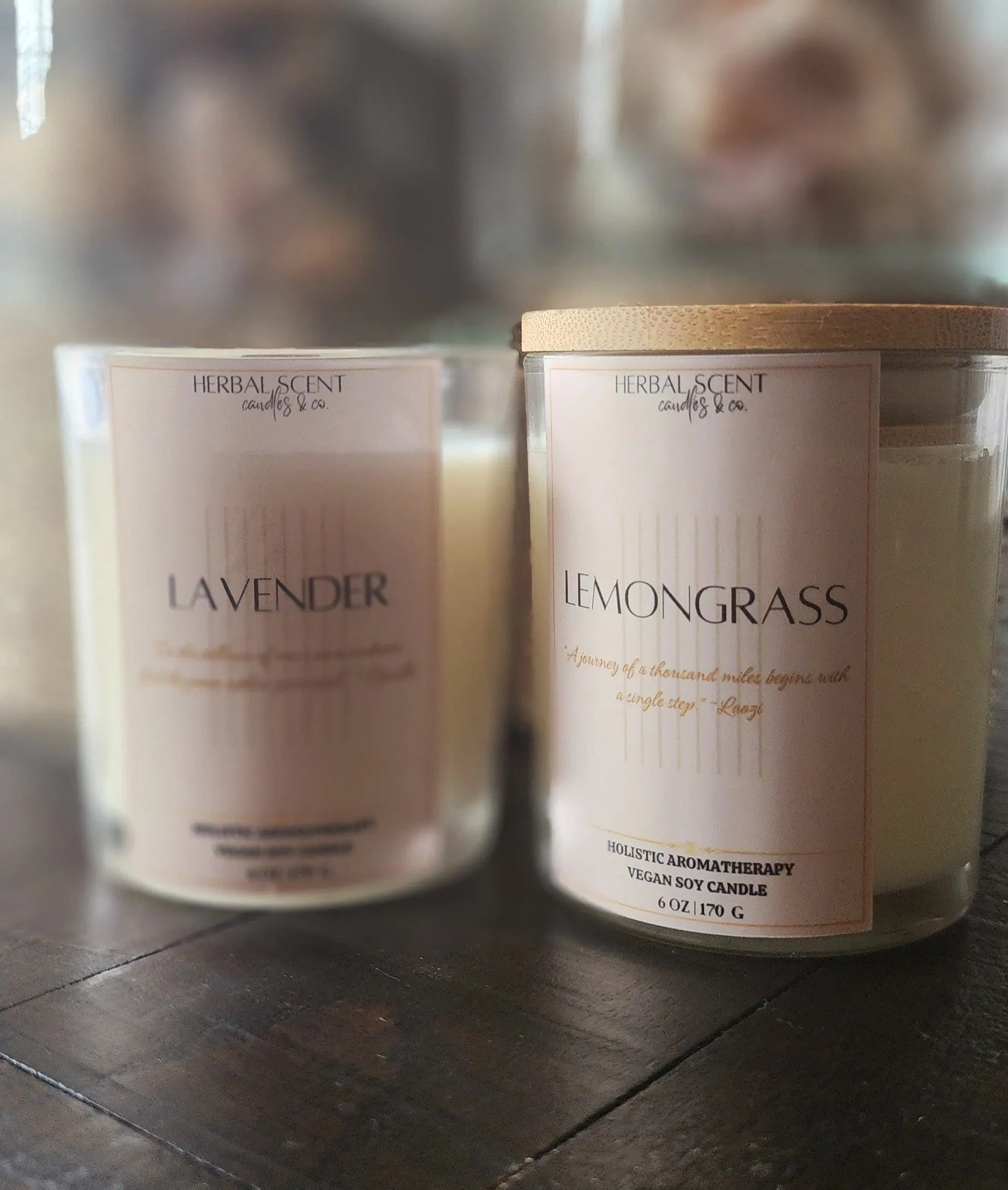 Lavender | Holistic Aromatherapy Vegan Soy Candle (Choose Your Wick) Herbal Scent Candles & Co.