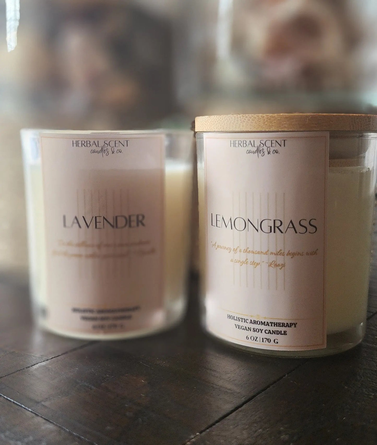 Lemongrass | Holistic Aromatherapy Vegan Soy Candle (Choose Your Wick) Herbal Scent Candles & Co.
