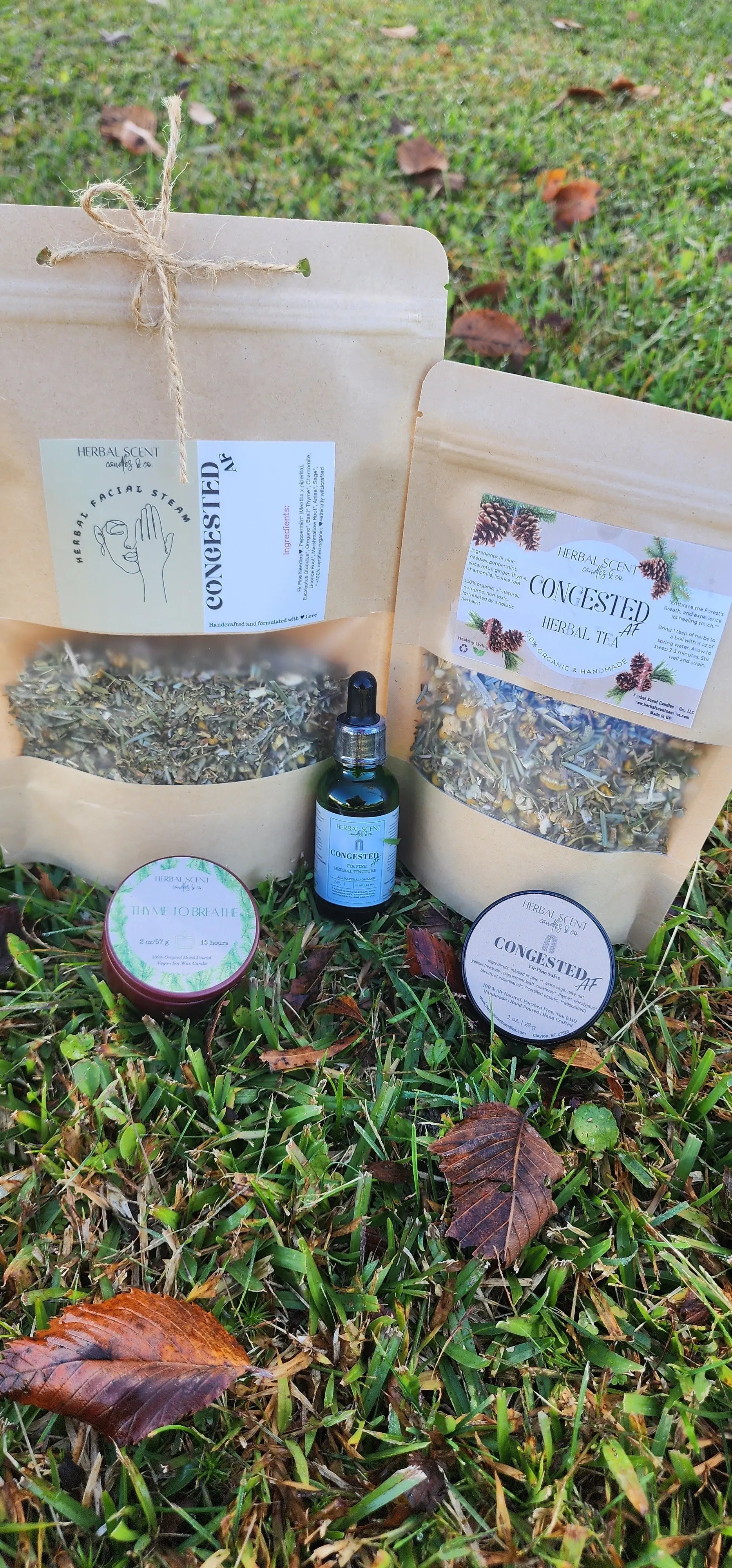 Congested AF Wellness Relief Bundle Herbal Scent Candles & Co.