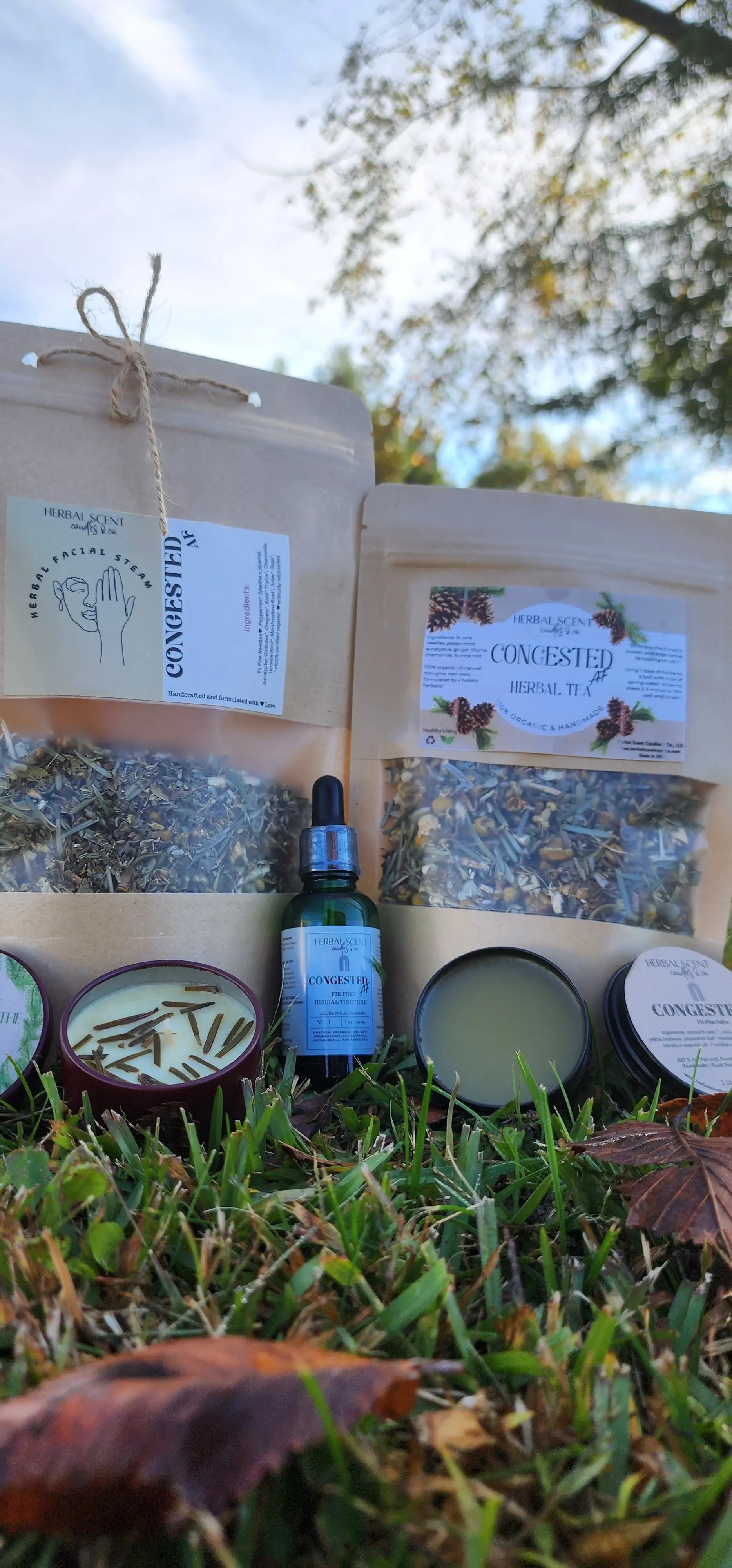 Congested AF Wellness Relief Bundle Herbal Scent Candles & Co.