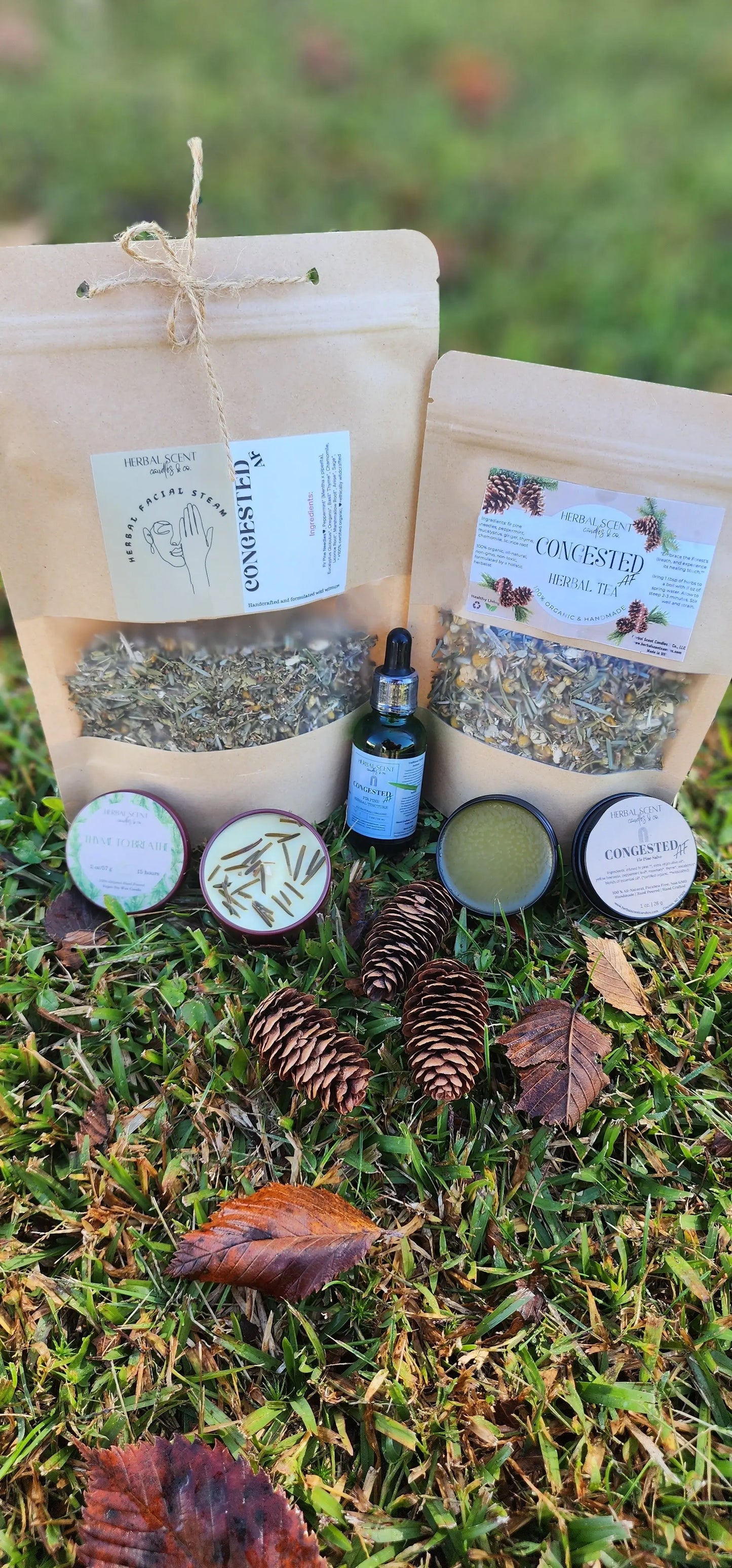Congested AF Wellness Relief Bundle Herbal Scent Candles & Co.