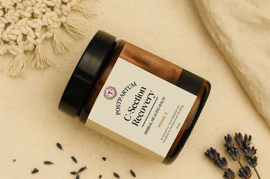 8 oz. jar of C-Section Recovery Healing Balm Laying Down
