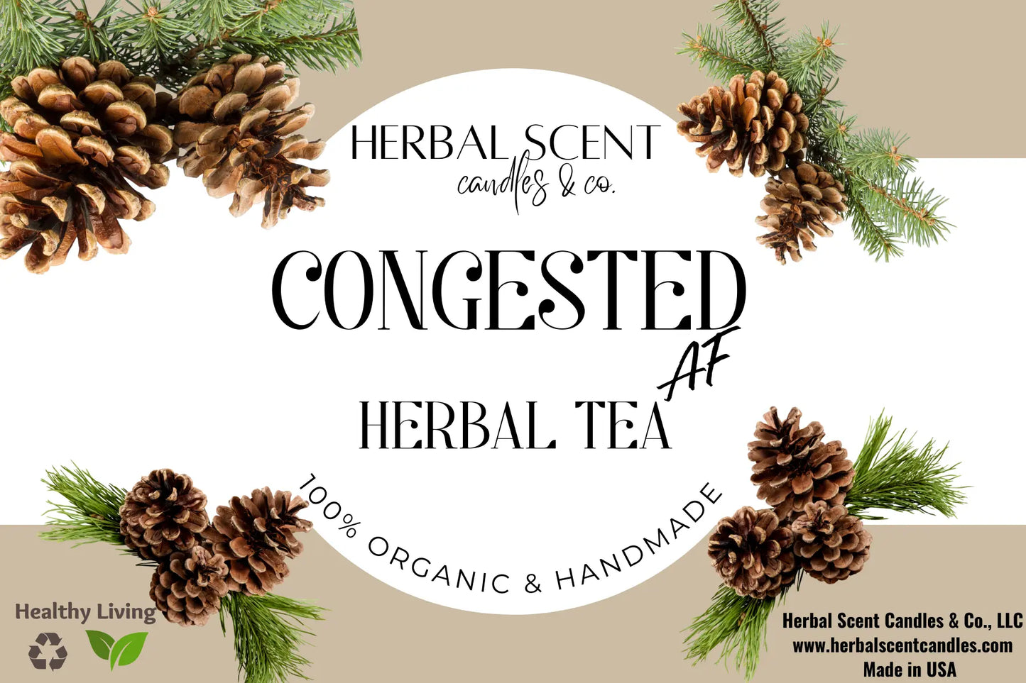 Congested AF Herbal Tea Herbal Scent Candles & Co.