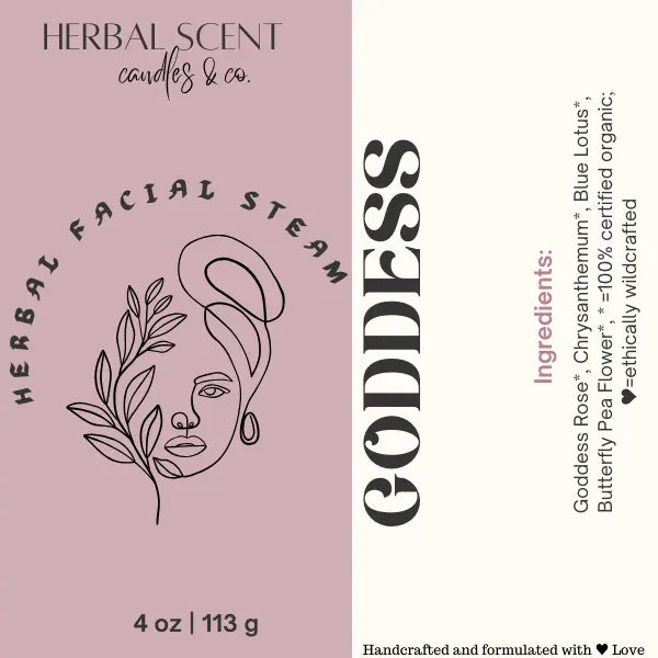 "Goddess" Herbal Facial Steam Herbal Scent Candles & Co.