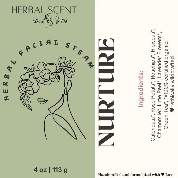 "Nurture" Herbal Facial Steam Herbal Scent Candles & Co.