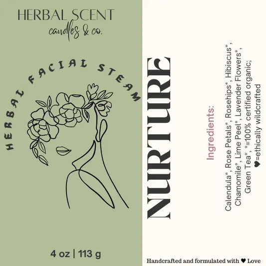 "Nurture" Herbal Facial Steam Herbal Scent Candles & Co.