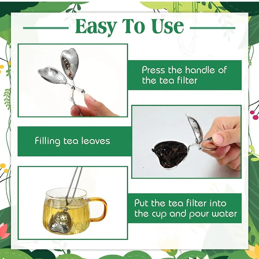 Heart Shaped Tea Spoon Infuser 7chakrasrus
