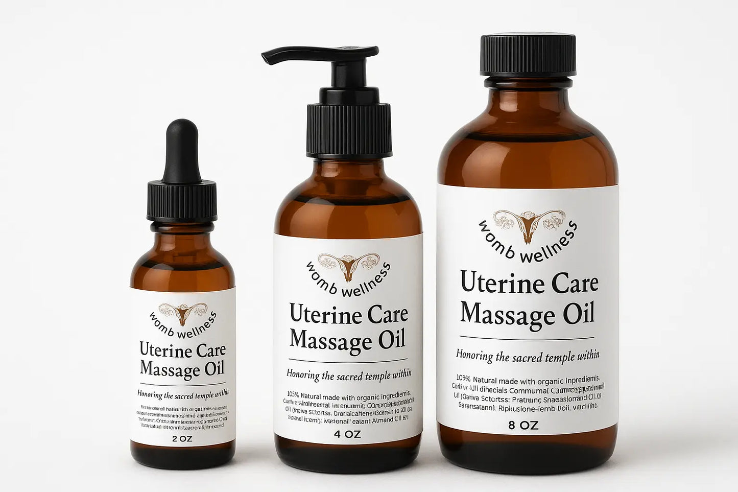 Uterine Care Massage Oil | Natural Menstrual & Fibroid Relief Herbal Scent Candles & Co.