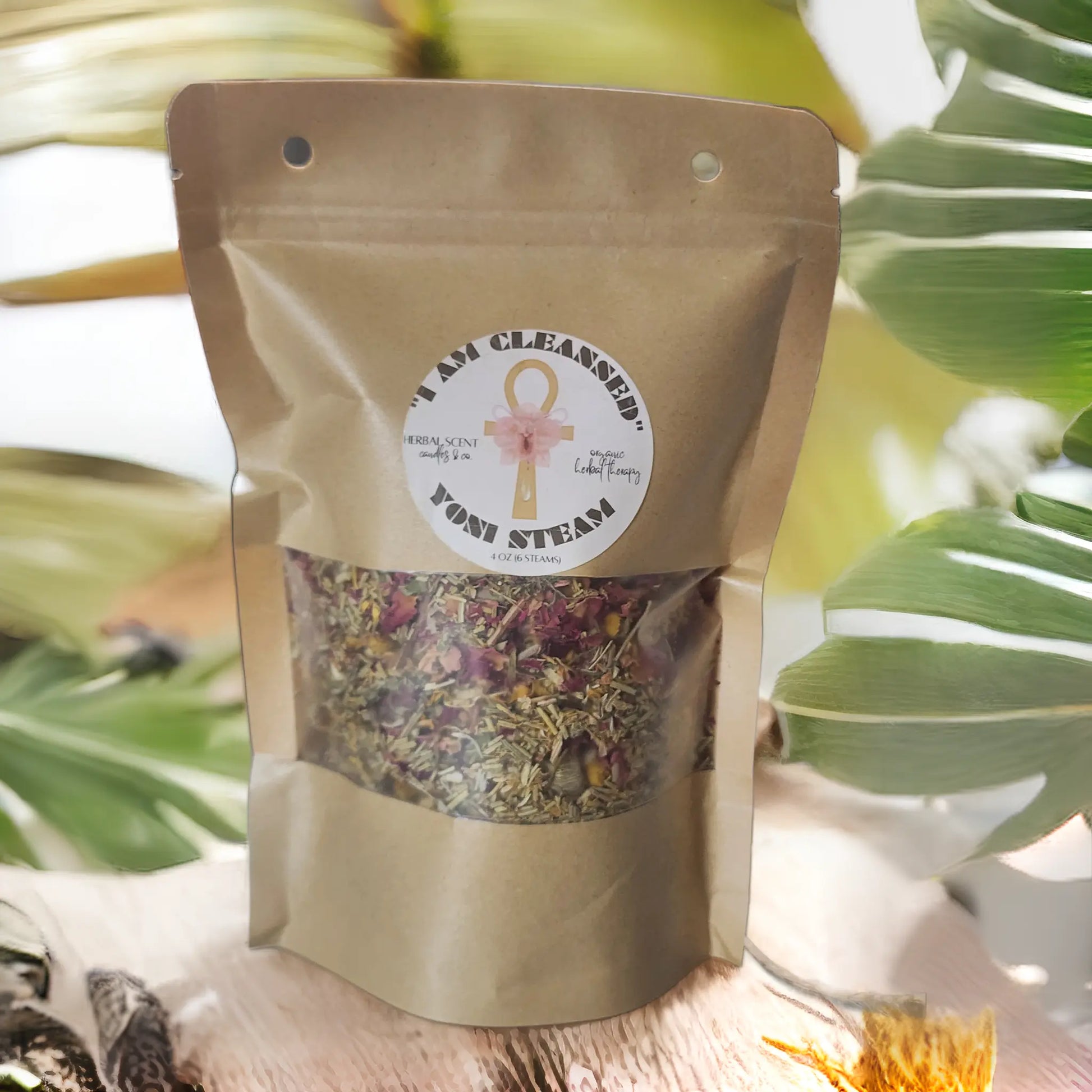 Organic Yoni Herbal Blend - I AM CLEANSED" - Female Vaginal Steaming Herbs (🌿6 Herb Blend) Herbal Scent Candles & Co.