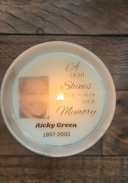 A Light Shines In Your HonorβRemembrance Candle Herbal Scent Candles & Co.