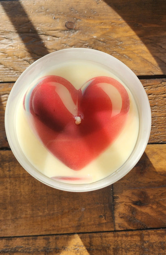 Inferno of Love Candle | Luxurious Vegan Heart Candle for Love & Self-Care Herbal Scent Candles & Co.