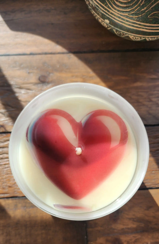 Inferno of Love Candle | Luxurious Vegan Heart Candle for Love & Self-Care Herbal Scent Candles & Co.
