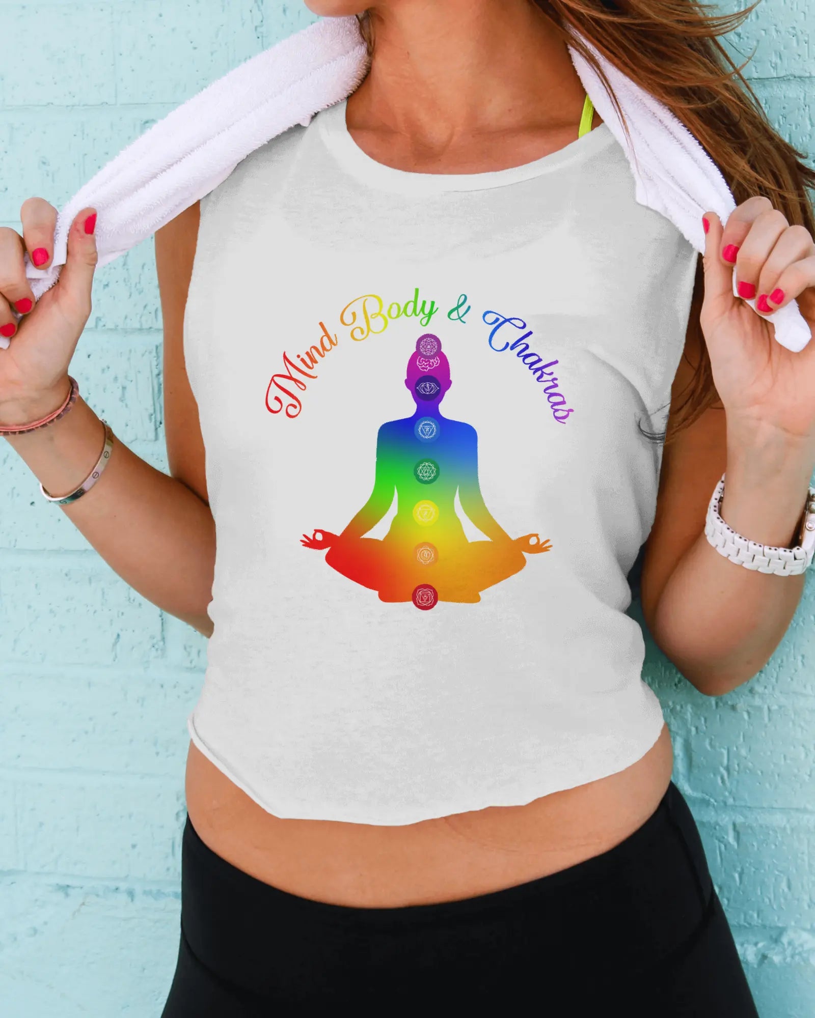 Mind Body & Chakras Women's Racerback Tank 7Suns Apparel