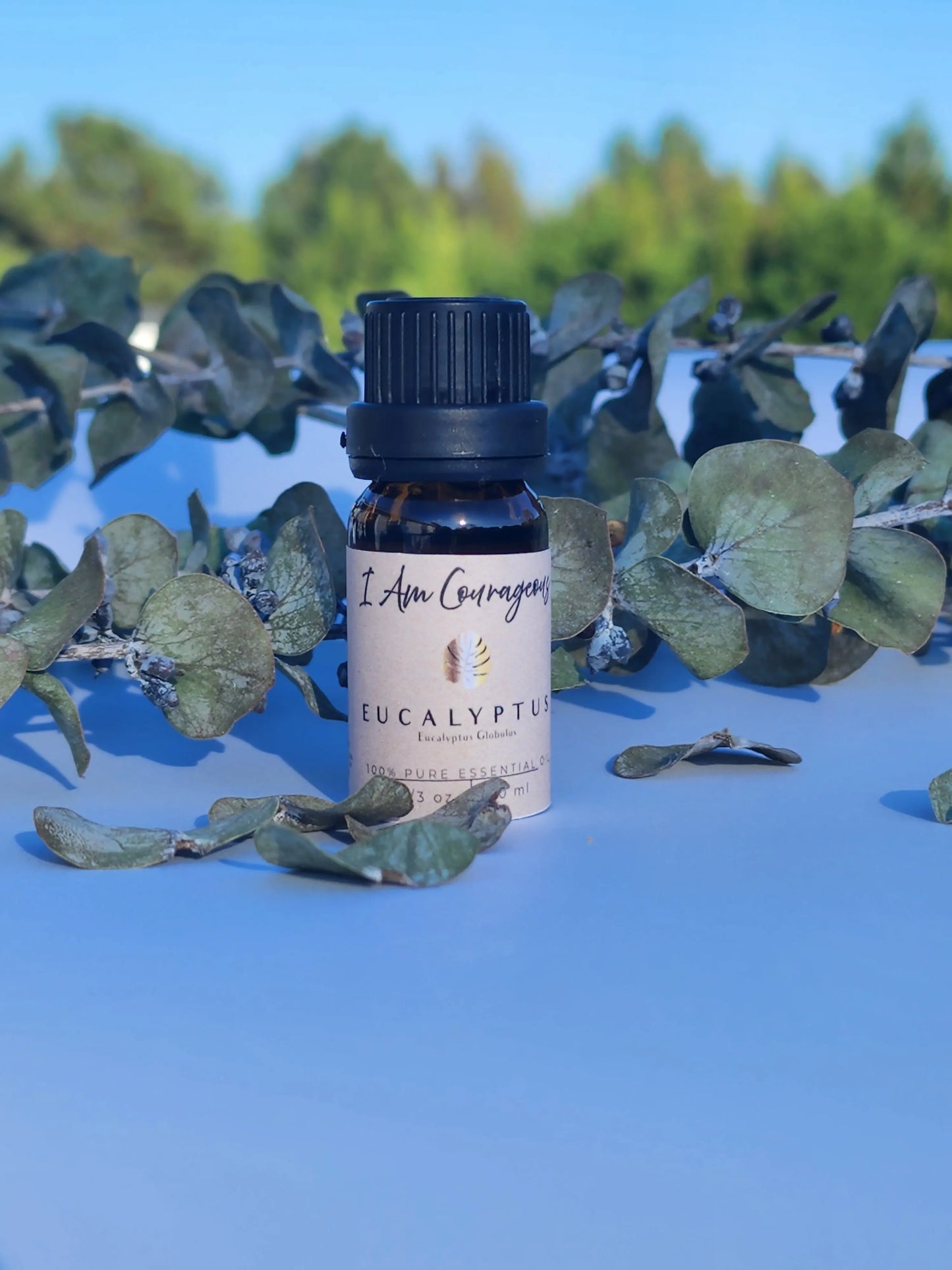 I AM COURAGEOUS - Herbal Scent 100% Organic Eucalyptus Essential Oil Herbal Scent Candles & Co.