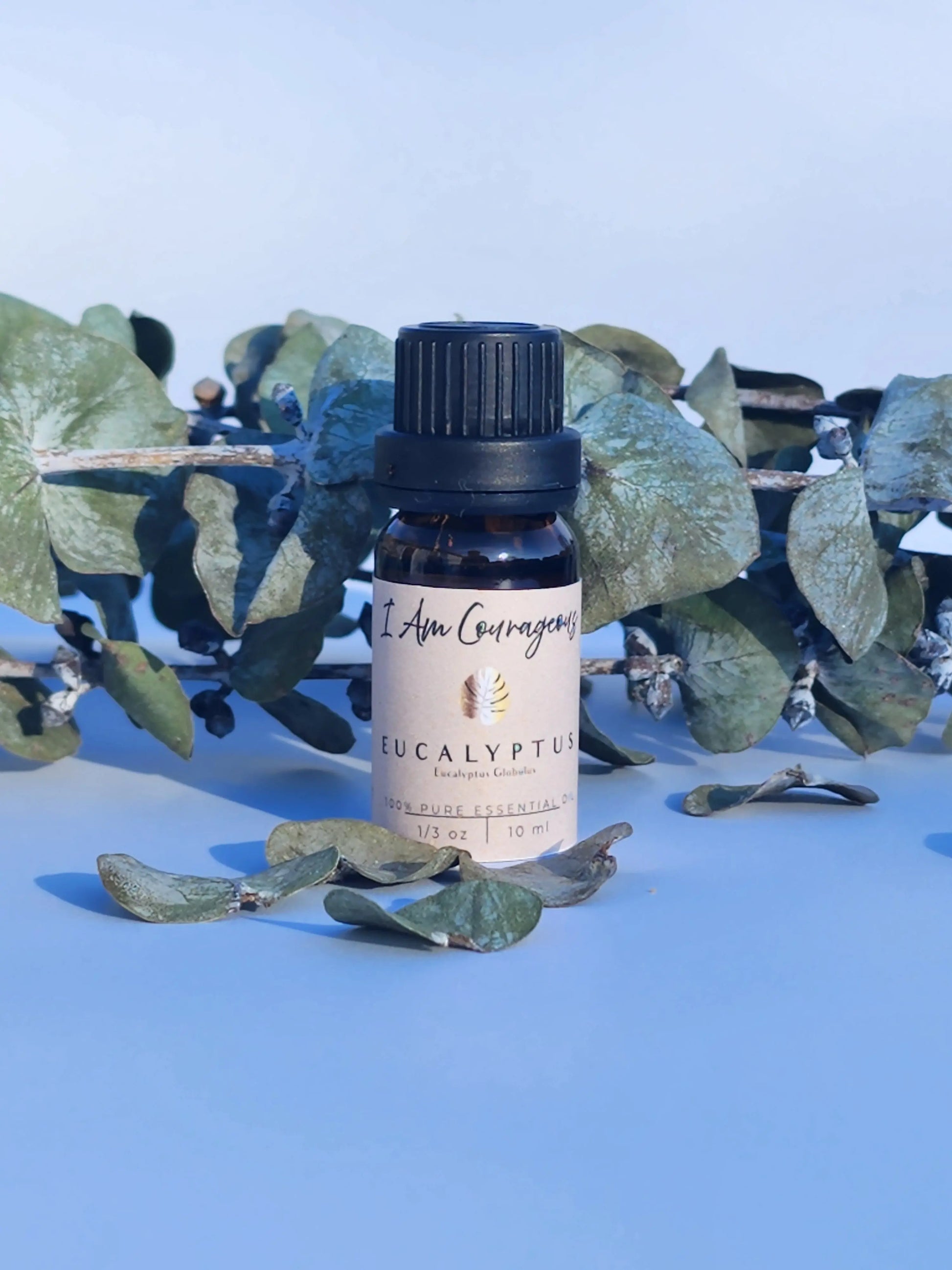 I AM COURAGEOUS - Herbal Scent 100% Organic Eucalyptus Essential Oil Herbal Scent Candles & Co.