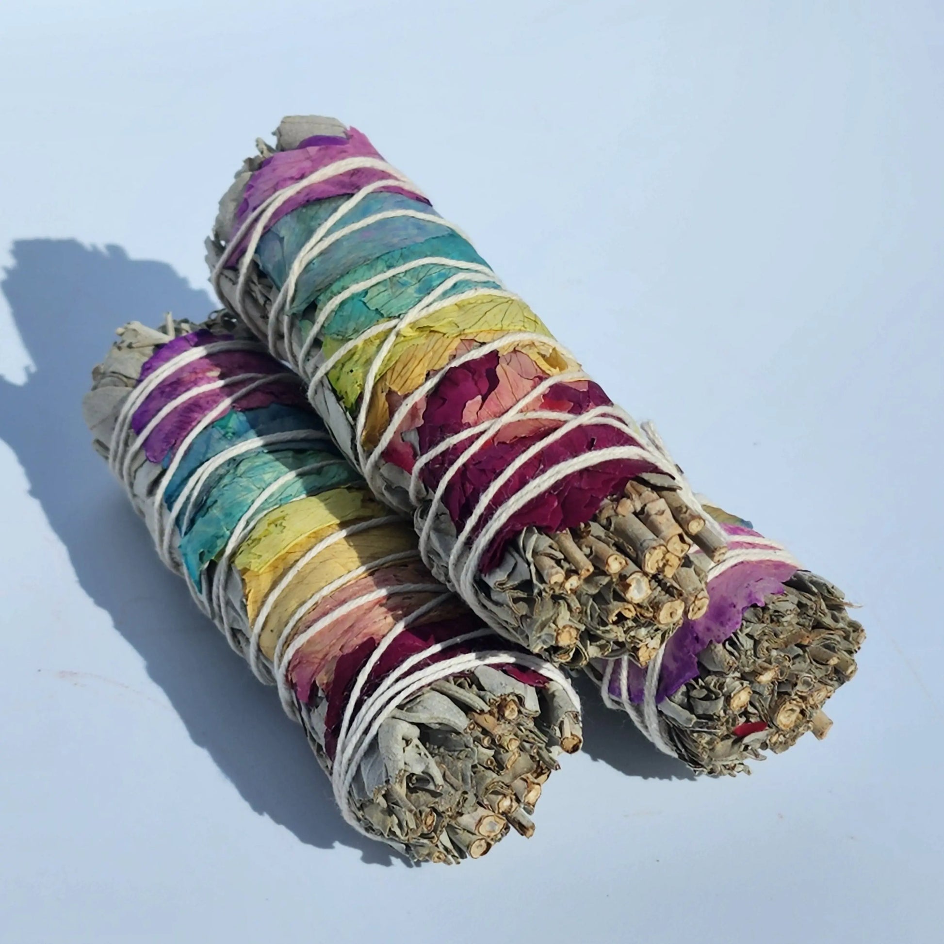 7Chakras Rose Petal White Sage Smudge Stick 7chakrasrus