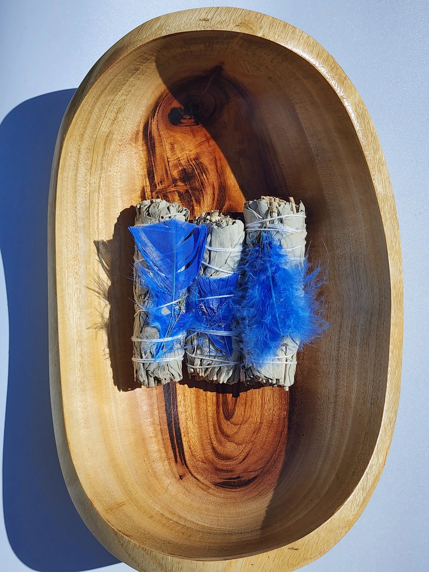Blue Feather White Sage Smudge 7chakrasrus