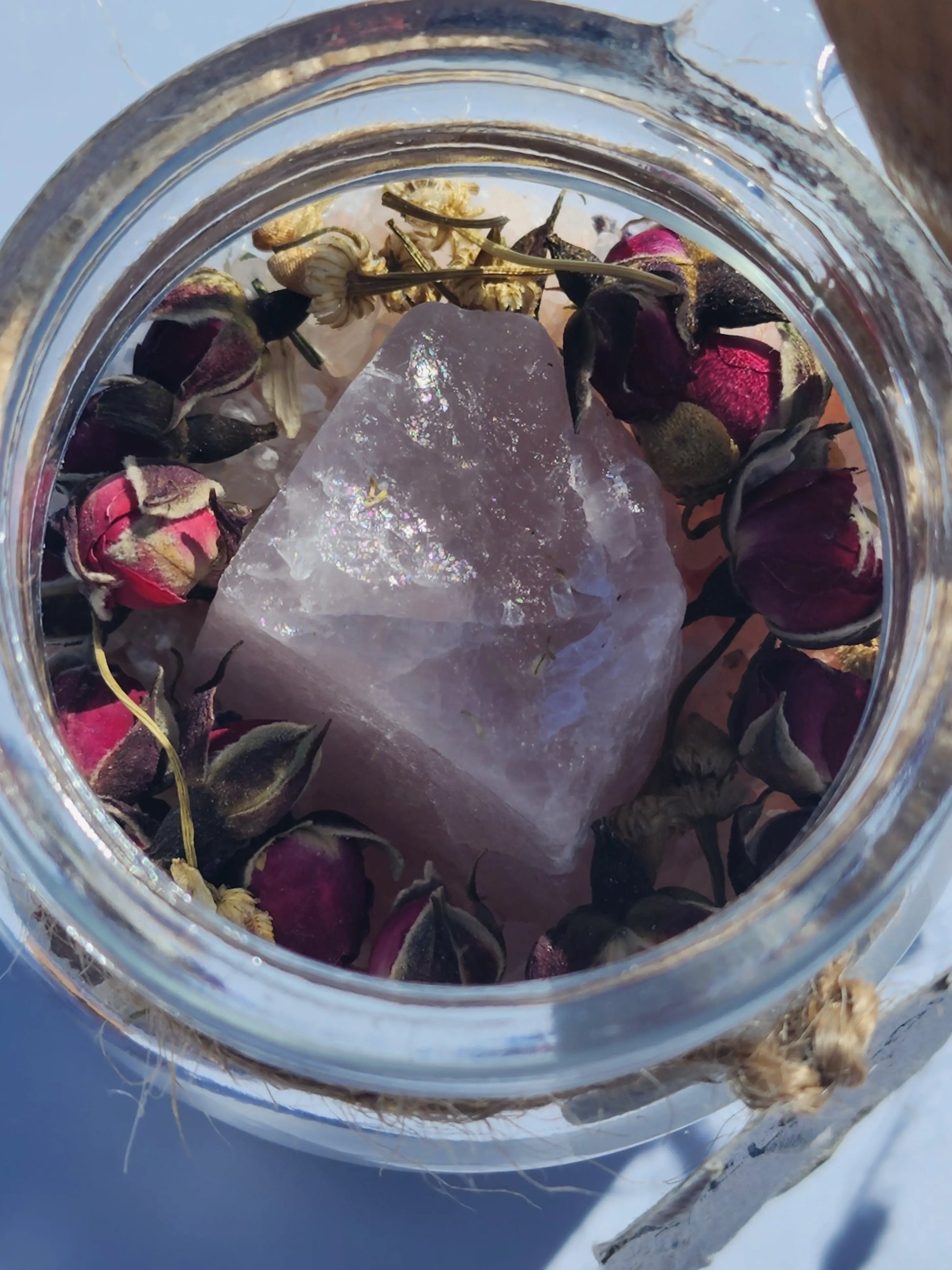 Self-Love All-Natural Organic Crystal Bath Soak Herbal Scent Candle & Co.