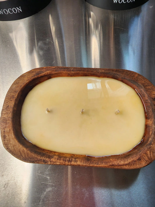 Customized 3-Cotton Wicks Hand Poured Dough Bowl Candle Herbal Scent Candle & Co.