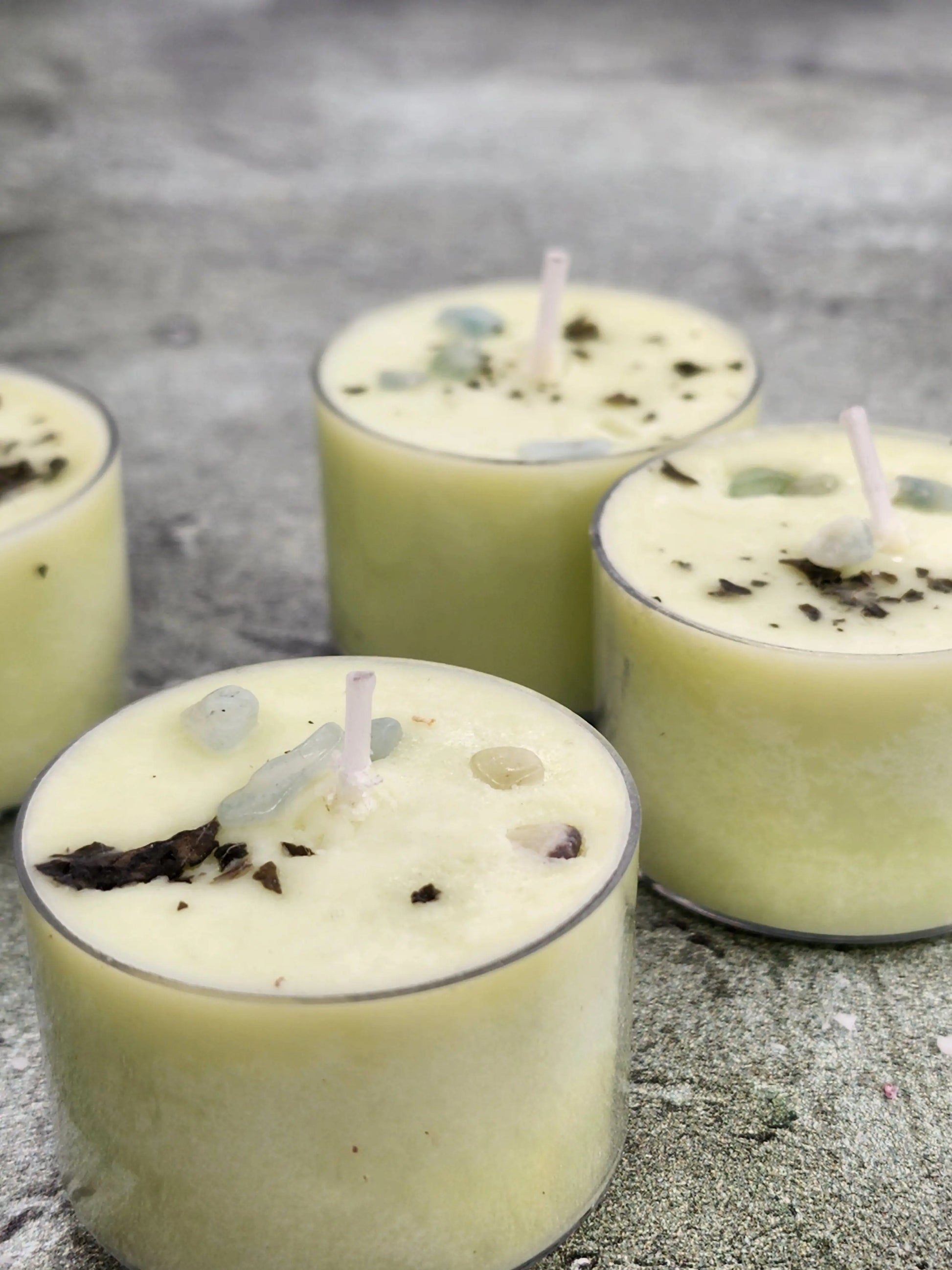 Crystal and Infused Tealights Herbal Scents Candle & Co.