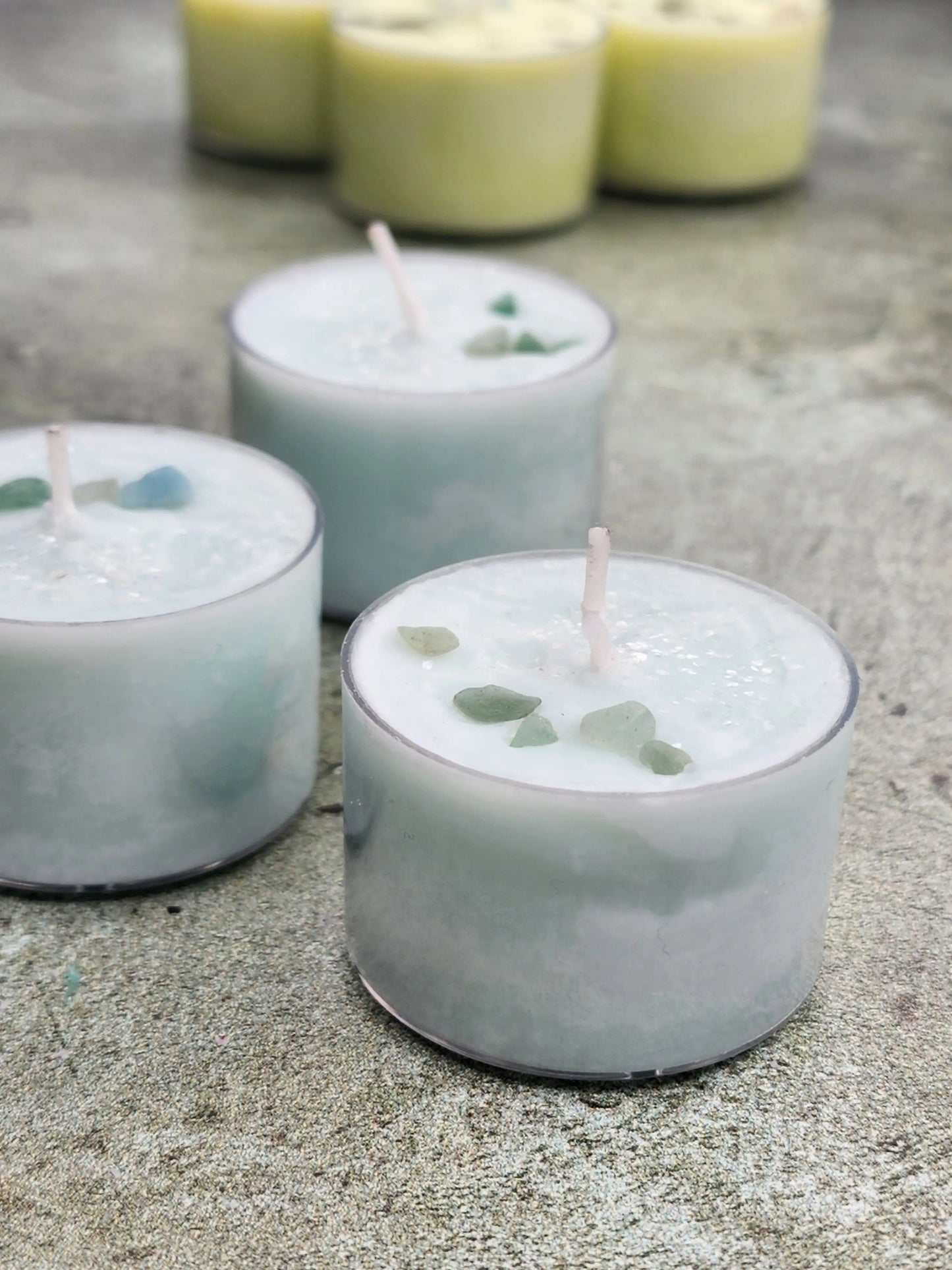 Crystal and Infused Tealights Herbal Scents Candle & Co.