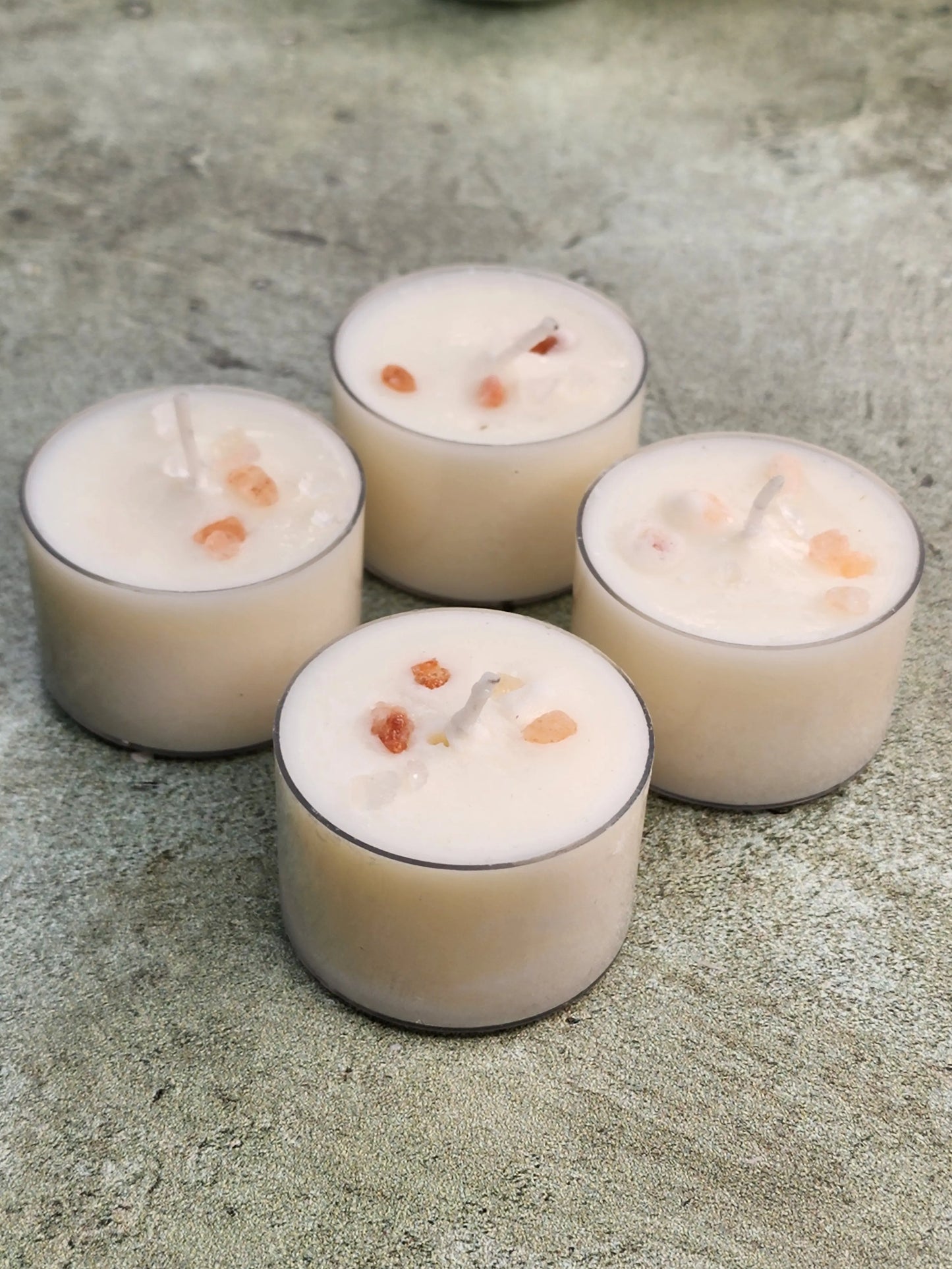 Crystal and Infused Tealights Herbal Scents Candle & Co.