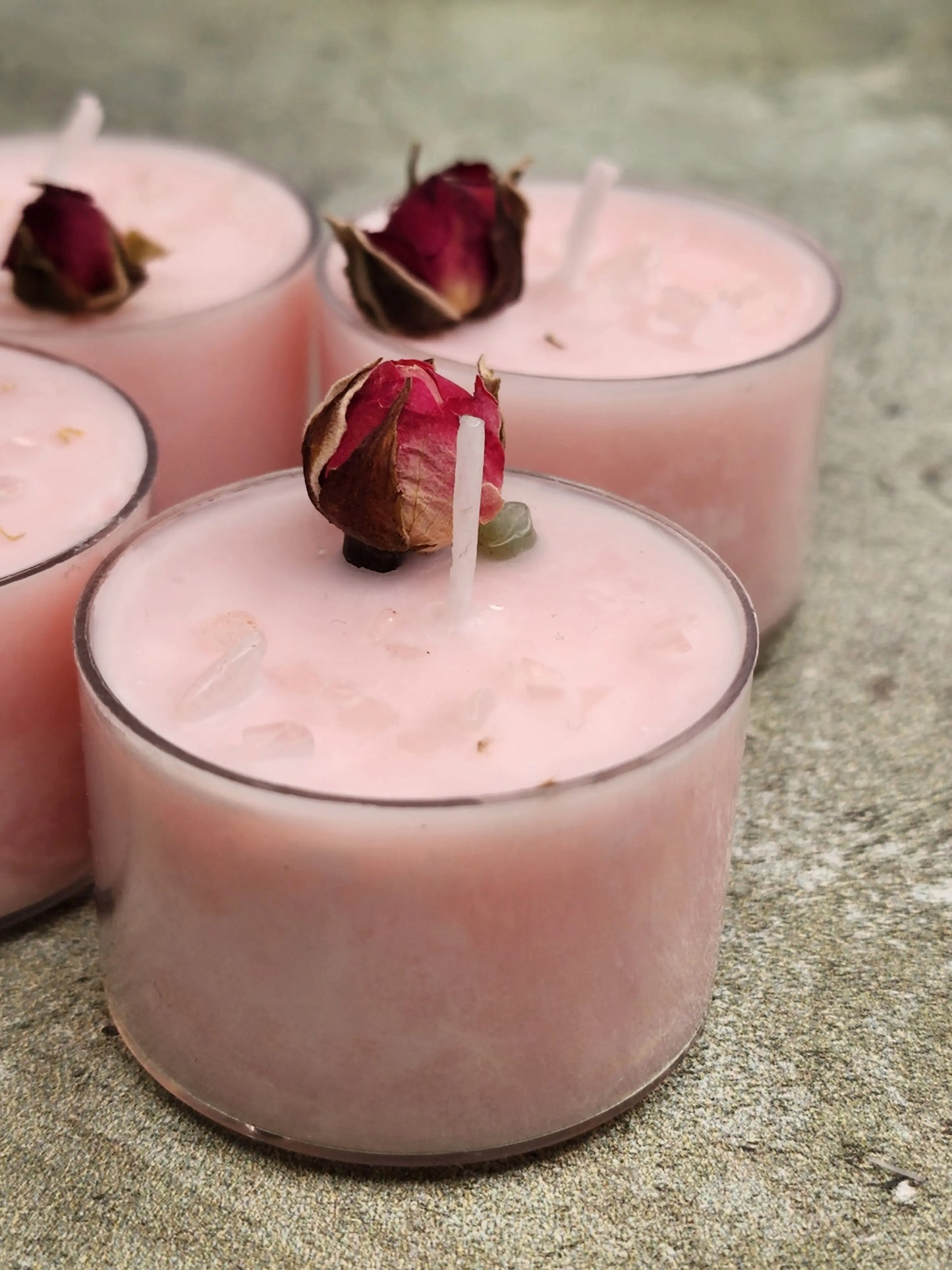 Crystal and Infused Tealights Herbal Scents Candle & Co.