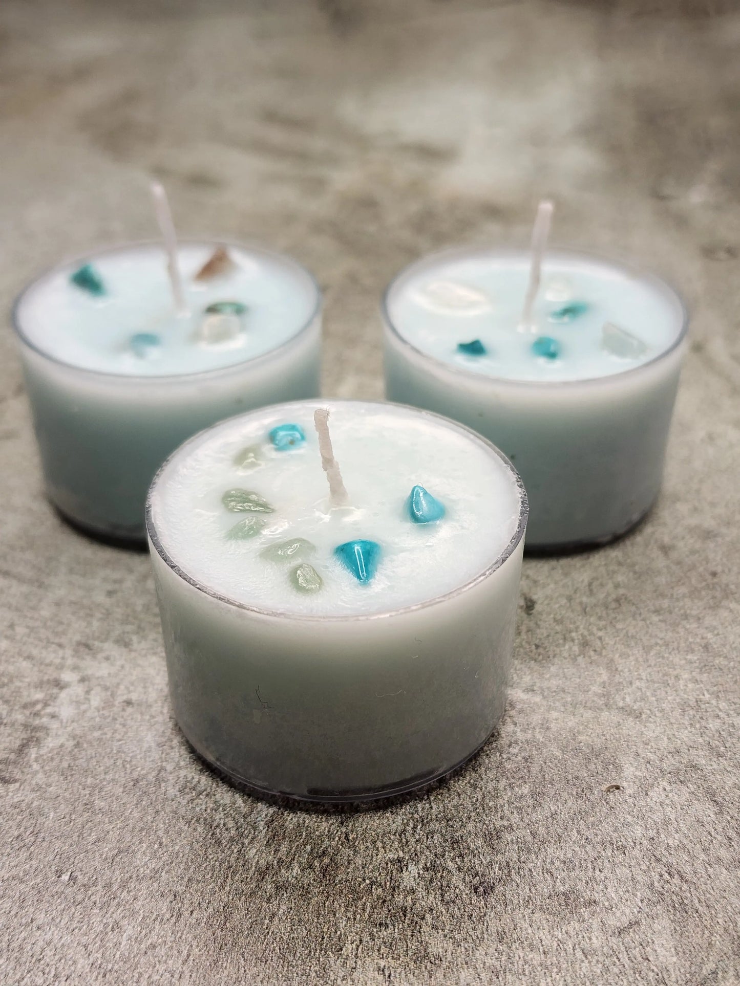 Crystal and Infused Tealights Herbal Scents Candle & Co.