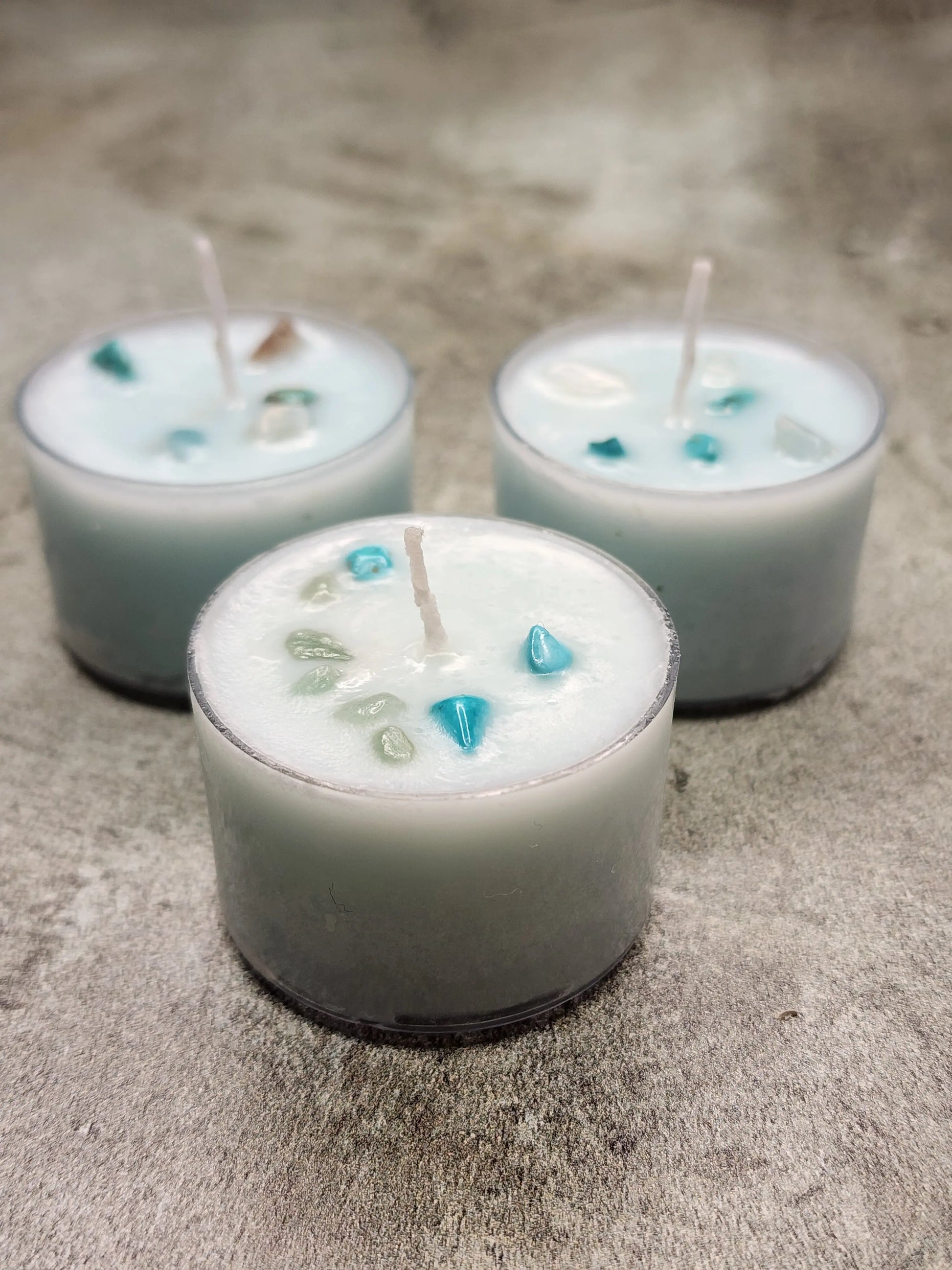 Crystal and Infused Tealights Herbal Scents Candle & Co.