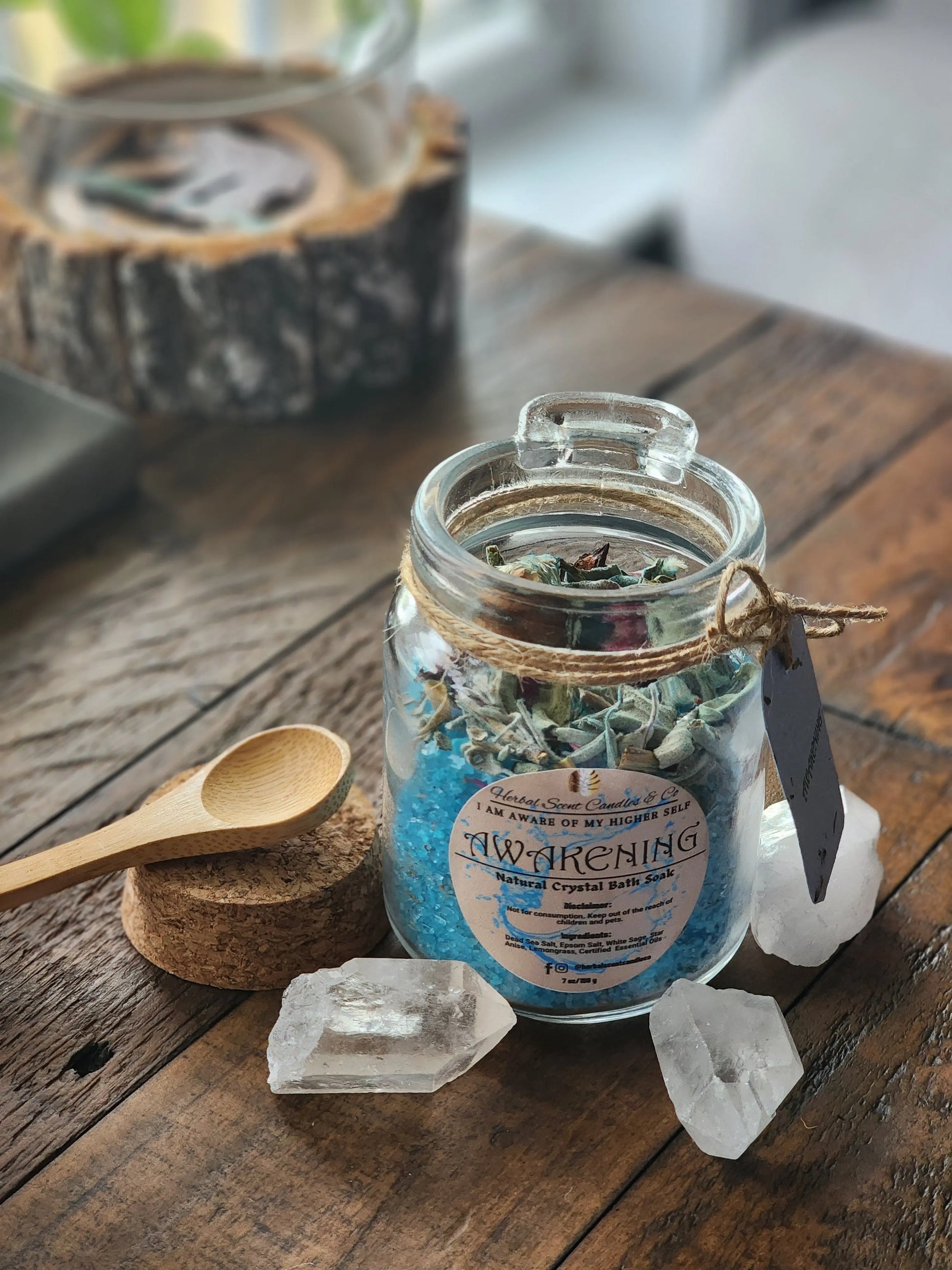 Awakening All-Natural Organic Crystal Bath Soak Herbal Scent Candles & Co.