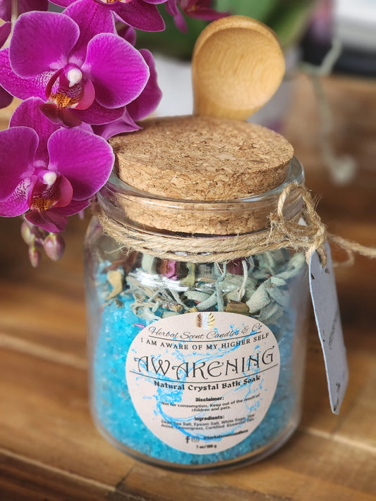 Awakening All-Natural Organic Crystal Bath Soak Herbal Scent Candles & Co.