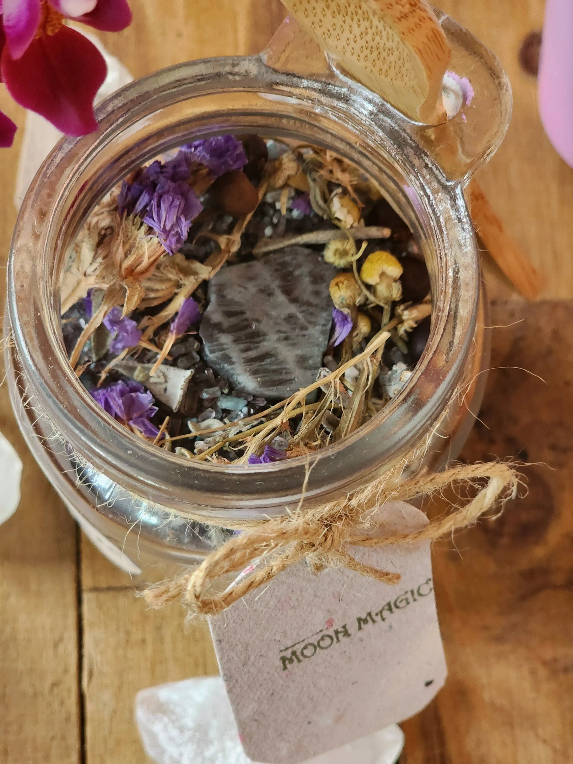 Moon Magic All-Natural Organic Crystal Bath Soak Herbal Scent Candles & Co.