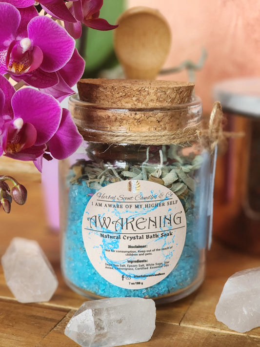 Awakening All-Natural Organic Crystal Bath Soak Herbal Scent Candles & Co.
