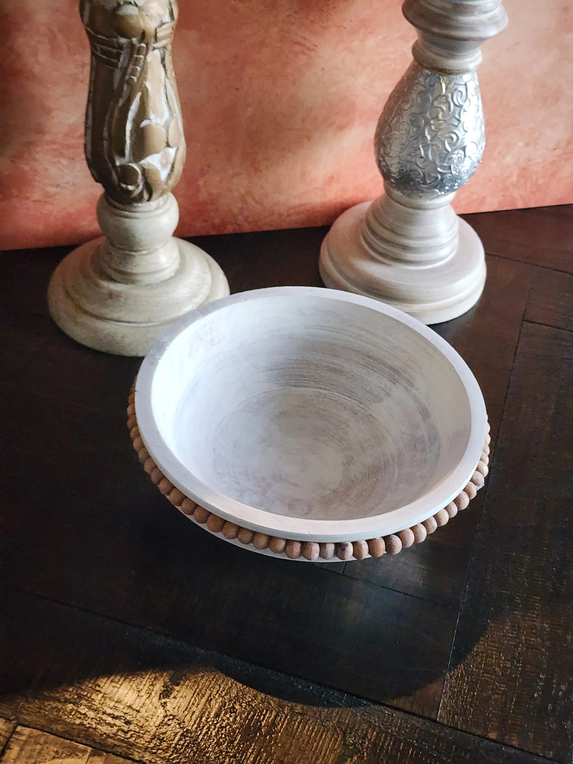 Palo Santo & White Sage Beaded Energy Cleansing 2-wick Candle Bowl | Aromatherapy Herbal Scents Candle & Co.